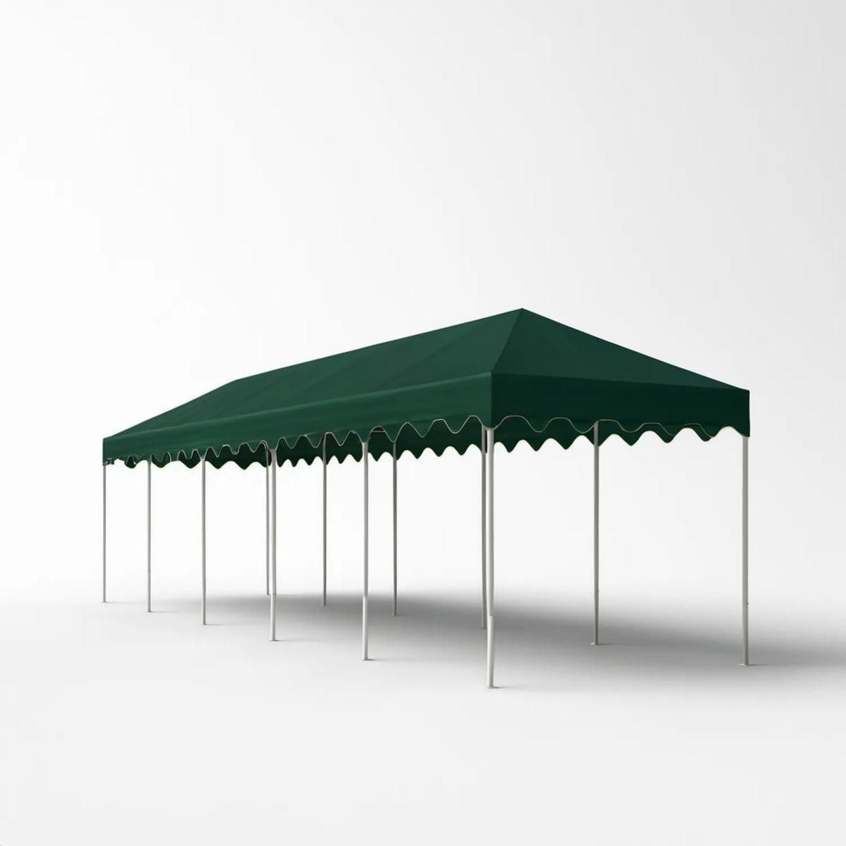 Zielony pawilon ogrodowy 3 × 6 m z dachem PE i stalowym stelażem, wys. 250 cm